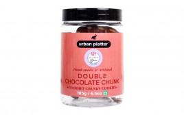 Urban Platter Double Chocolate Chunk Gourmet Chunky Cookies  Plastic Jar  185 grams